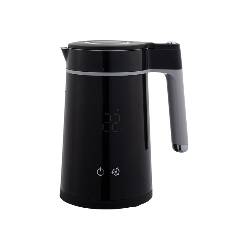 Temperature display with keep warm function two layers stainless steel and plastic screen touch digital kettle