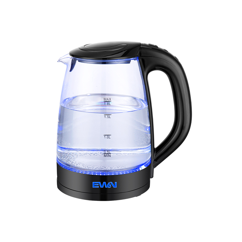 Electric kettle glass water boiler tea maker blue led light 1.8L glass kettle